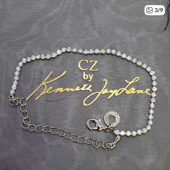 Kenneth Jay Lane Silver CZ Tennis Bracelet - Picture 4 of 7